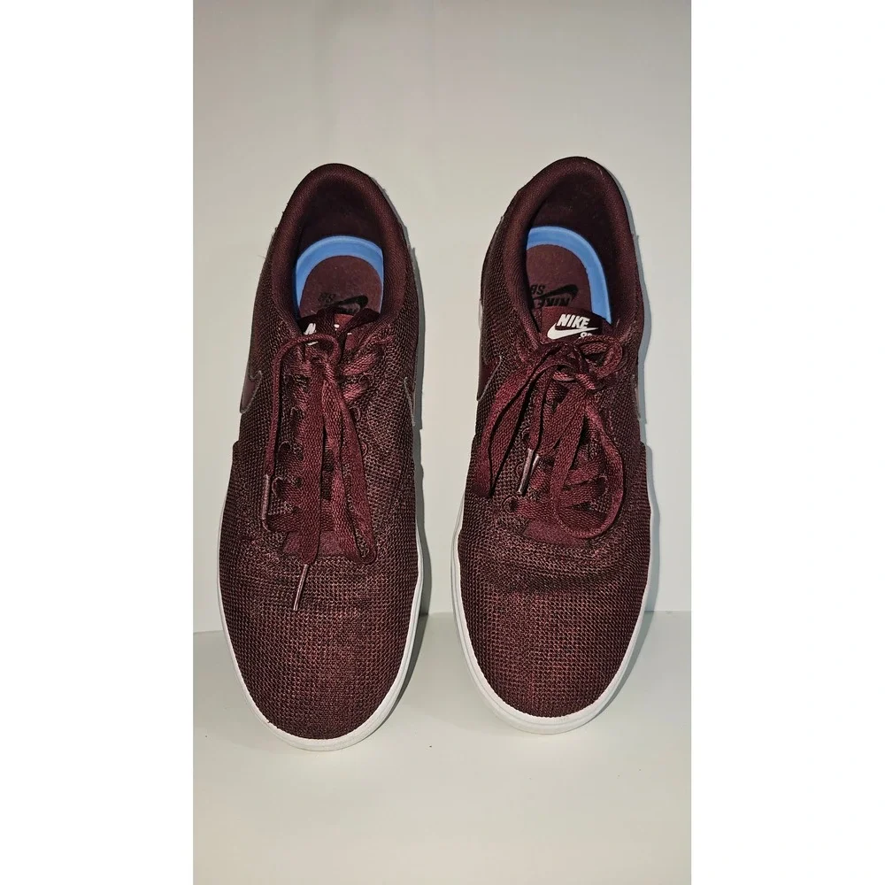 Nike SB Burgundy Mesh Low Top Sneakers Skate Shoes Men Size 10 - Picture 3 of 13